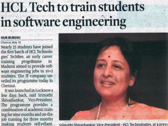 HCL TechBee Media Coverage